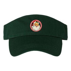 Retro Santa Claus Christmas Festive Cute Valucap Bio-Washed Visor