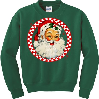 Retro Santa Claus Christmas Festive Cute Kids Sweatshirt