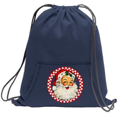 Retro Santa Claus Christmas Festive Cute Sweatshirt Cinch Pack Bag