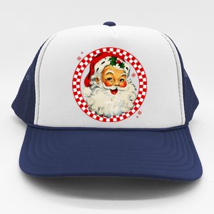 Retro Santa Claus Christmas Festive Cute Trucker Hat