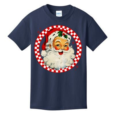 Retro Santa Claus Christmas Festive Cute Kids T-Shirt