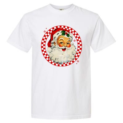 Retro Santa Claus Christmas Festive Cute Garment-Dyed Heavyweight T-Shirt