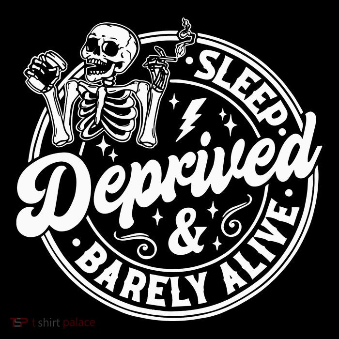 Retro Sleep Deprived Barely Alive Funny Skeleton Halloween Flexfit Unipanel Trucker Cap
