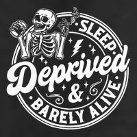 Retro Sleep Deprived Barely Alive Funny Skeleton Halloween Microfiber Hand Towel