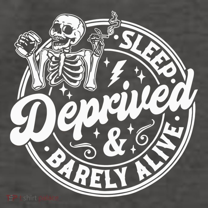 Retro Sleep Deprived Barely Alive Funny Skeleton Halloween Vector Backpack