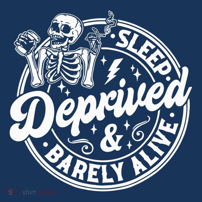 Retro Sleep Deprived Barely Alive Funny Skeleton Halloween Flatbill Hat