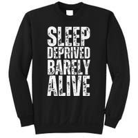 Retro Sleep Deprived Barely Alive Funny Halloween Sweatshirt