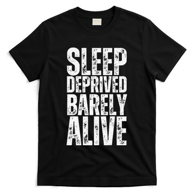 Retro Sleep Deprived Barely Alive Funny Halloween T-Shirt