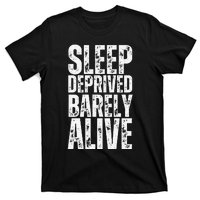 Retro Sleep Deprived Barely Alive Funny Halloween T-Shirt