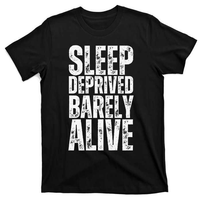 Retro Sleep Deprived Barely Alive Funny Halloween T-Shirt