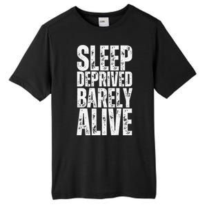 Retro Sleep Deprived Barely Alive Funny Halloween Tall Fusion ChromaSoft Performance T-Shirt