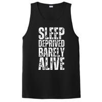 Retro Sleep Deprived Barely Alive Funny Halloween PosiCharge Competitor Tank