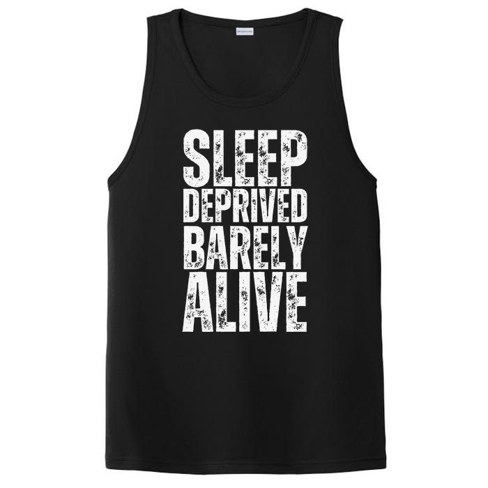 Retro Sleep Deprived Barely Alive Funny Halloween PosiCharge Competitor Tank