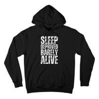 Retro Sleep Deprived Barely Alive Funny Halloween Tall Hoodie