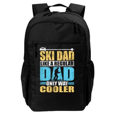 Retro Ski Dad Like A Regular Dad Only Way Cooler Sport Skiing Gift Skier Lover Daily Commute Backpack