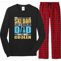 Retro Ski Dad Like A Regular Dad Only Way Cooler Sport Skiing Gift Skier Lover Long Sleeve Pajama Set