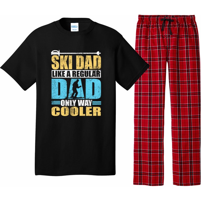 Retro Ski Dad Like A Regular Dad Only Way Cooler Sport Skiing Gift Skier Lover Pajama Set