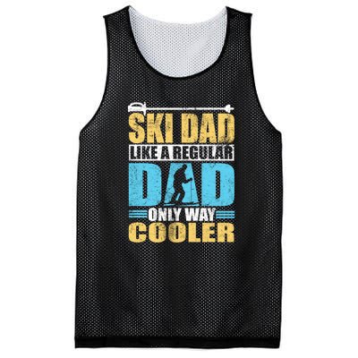 Retro Ski Dad Like A Regular Dad Only Way Cooler Sport Skiing Gift Skier Lover Mesh Reversible Basketball Jersey Tank