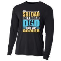 Retro Ski Dad Like A Regular Dad Only Way Cooler Sport Skiing Gift Skier Lover Cooling Performance Long Sleeve Crew