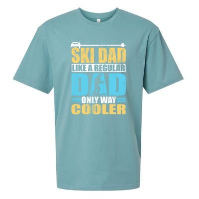 Retro Ski Dad Like A Regular Dad Only Way Cooler Sport Skiing Gift Skier Lover Sueded Cloud Jersey T-Shirt