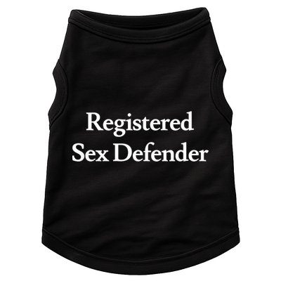 Registered Sex Defender Funny Meme Doggie Tank