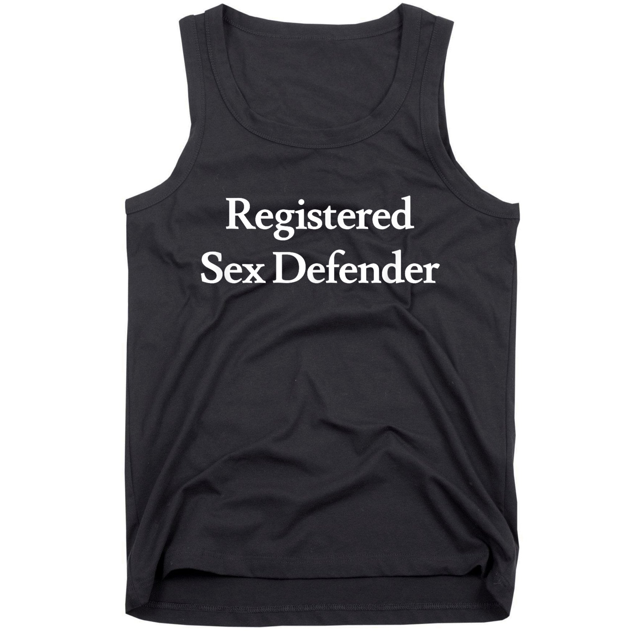Registered Sex Defender Funny Meme Tank Top
