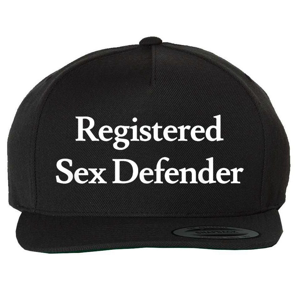 Registered Sex Defender Funny Meme Wool Snapback Cap