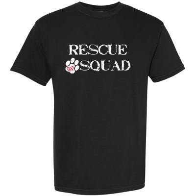 Rescue Squad Dog Paw Heart Garment-Dyed Heavyweight T-Shirt