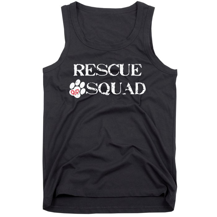 Rescue Squad Dog Paw Heart Tank Top