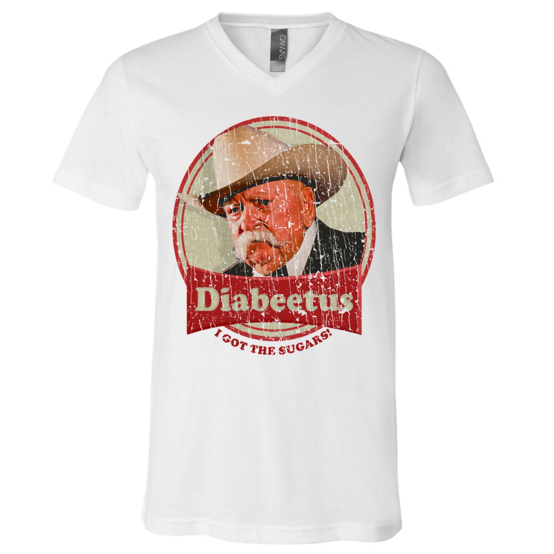 Retro Style Diabeetus I Got The Sugars V-Neck T-Shirt