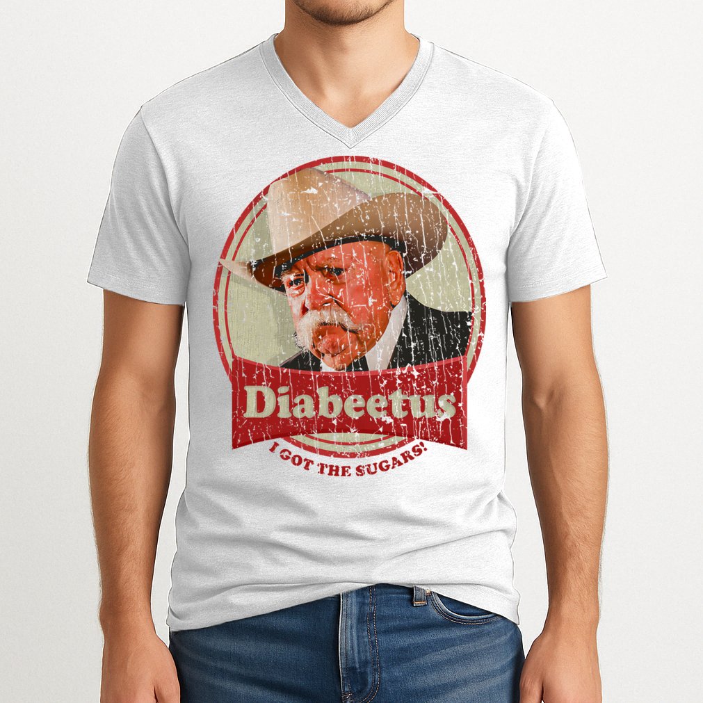 Retro Style Diabeetus I Got The Sugars V-Neck T-Shirt