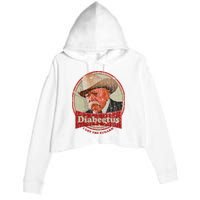 Retro Style Diabeetus I Got The Sugars Crop Fleece Hoodie