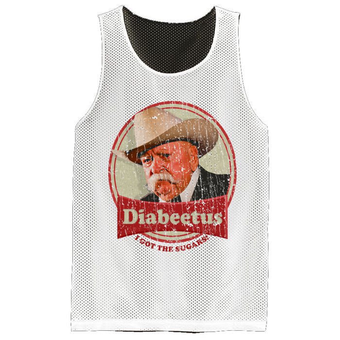 Retro Style Diabeetus I Got The Sugars Mesh Reversible Basketball Jersey Tank