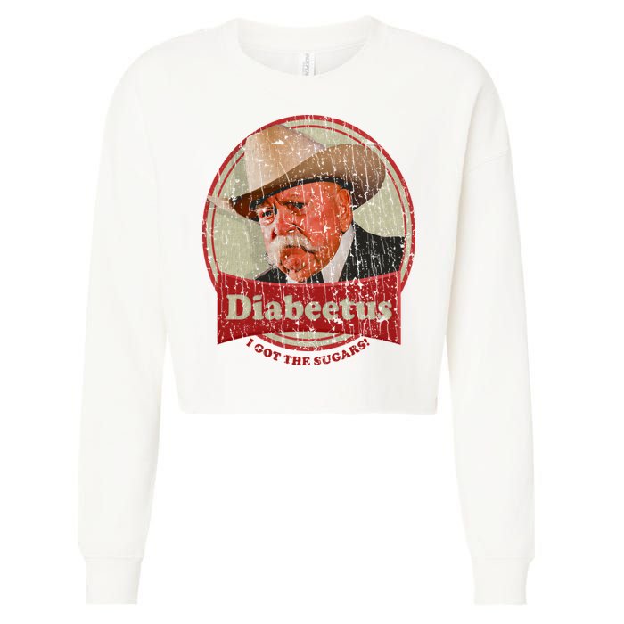 Retro Style Diabeetus I Got The Sugars Cropped Pullover Crew