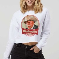Retro Style Diabeetus I Got The Sugars Cropped Pullover Crew