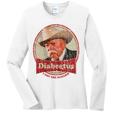 Retro Style Diabeetus I Got The Sugars Ladies Long Sleeve Shirt