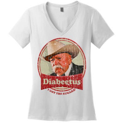 Retro Style Diabeetus I Got The Sugars Women's V-Neck T-Shirt