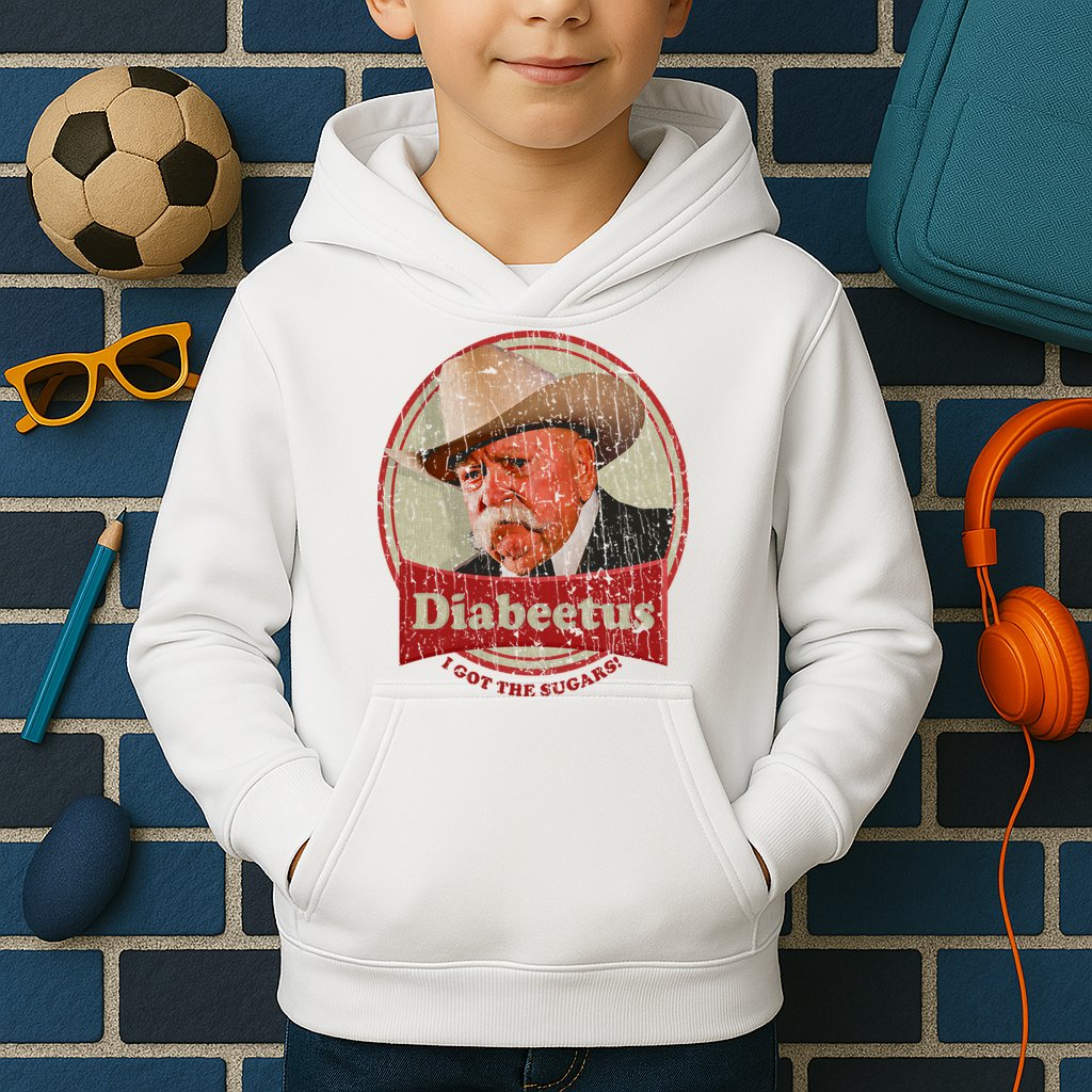 Retro Style Diabeetus I Got The Sugars Kids Hoodie