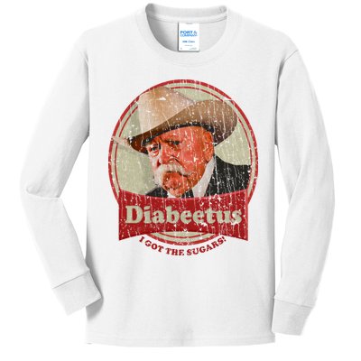 Retro Style Diabeetus I Got The Sugars Kids Long Sleeve Shirt