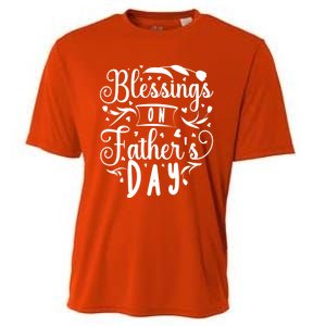 Retro Son Daughter Family Matching Blessing On Fathers Day Gift Cooling Performance Crew T-Shirt