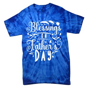 Retro Son Daughter Family Matching Blessing On Fathers Day Gift Tie-Dye T-Shirt