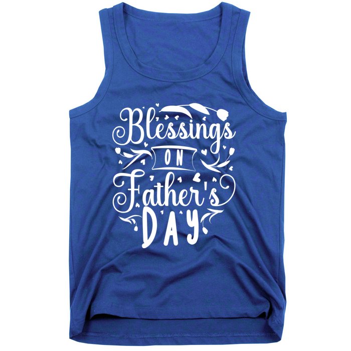 Retro Son Daughter Family Matching Blessing On Fathers Day Gift Tank Top