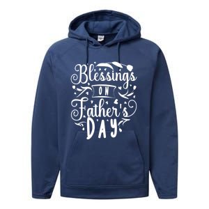 Retro Son Daughter Family Matching Blessing On Fathers Day Gift Performance Fleece Hoodie