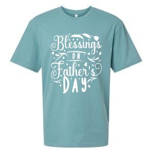 Retro Son Daughter Family Matching Blessing On Fathers Day Gift Sueded Cloud Jersey T-Shirt