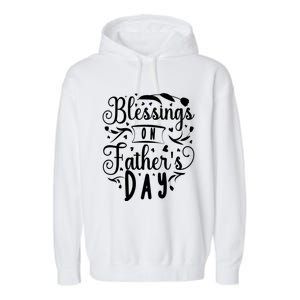 Retro Son Daughter Family Matching Blessing On Fathers Day Gift Garment-Dyed Fleece Hoodie