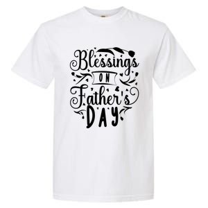 Retro Son Daughter Family Matching Blessing On Fathers Day Gift Garment-Dyed Heavyweight T-Shirt