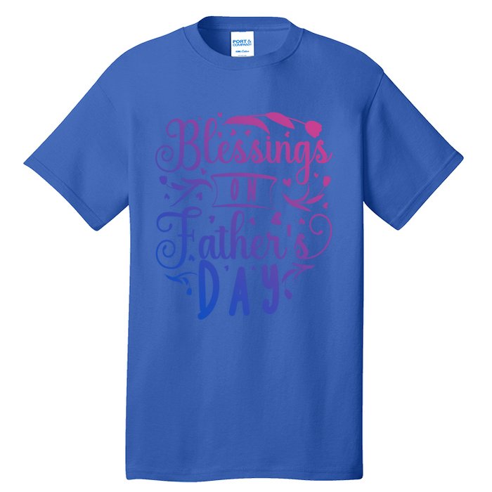 Retro Son Daughter Family Matching Blessing On Fathers Day Gift Tall T-Shirt