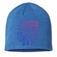 Retro Son Daughter Family Matching Blessing On Fathers Day Gift Sustainable Beanie