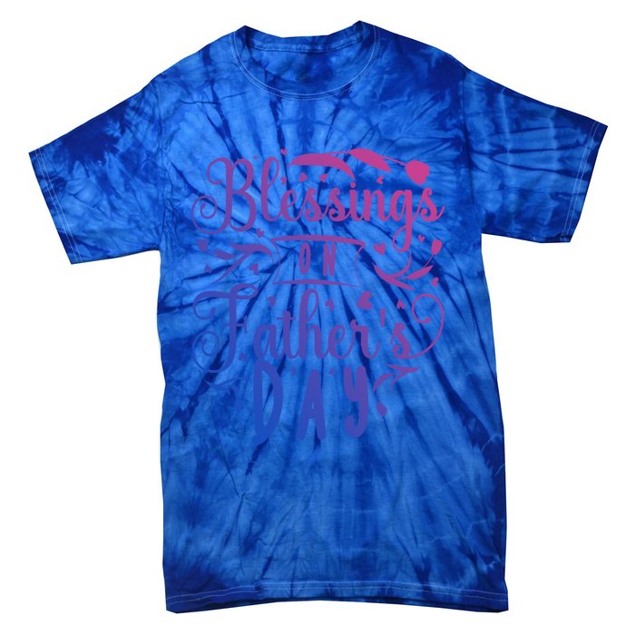 Retro Son Daughter Family Matching Blessing On Fathers Day Gift Tie-Dye T-Shirt