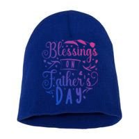 Retro Son Daughter Family Matching Blessing On Fathers Day Gift Short Acrylic Beanie